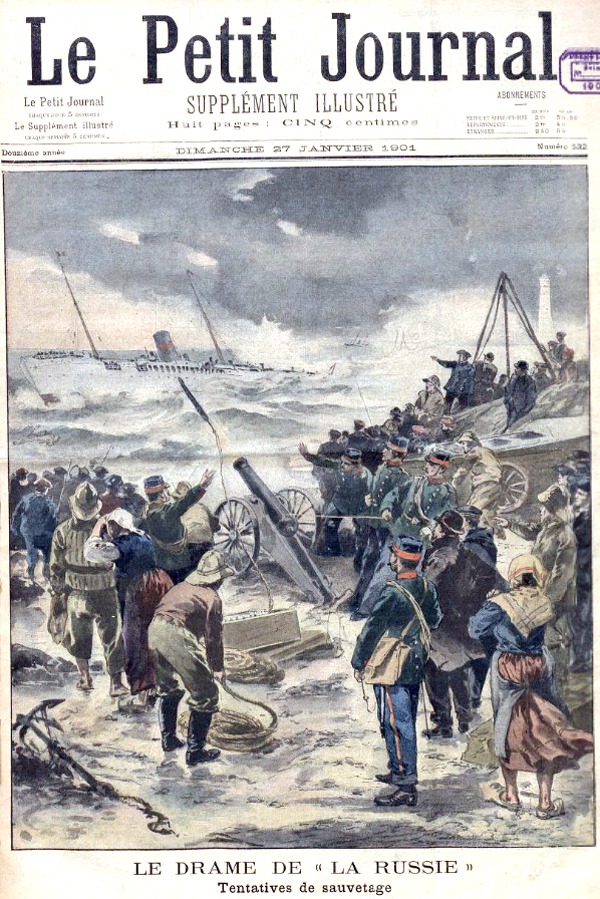 Gravure Le Petit Journal retraçant le drame du Russie