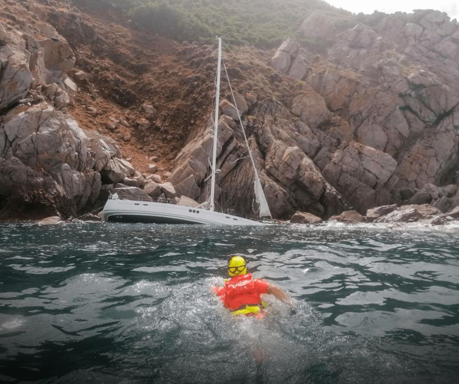 Les sauveteurs d'Ajaccio en action pendant la tempête du 18 août 2022