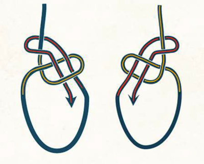 Nœud de chaise et son envers