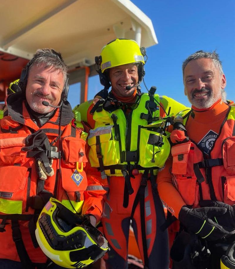De gauche à droite : Éric Chadeyron d’Arès, Gildas Sittarame d’Arcachon et Sébastien Duluc de Lège-Cap-Ferret.