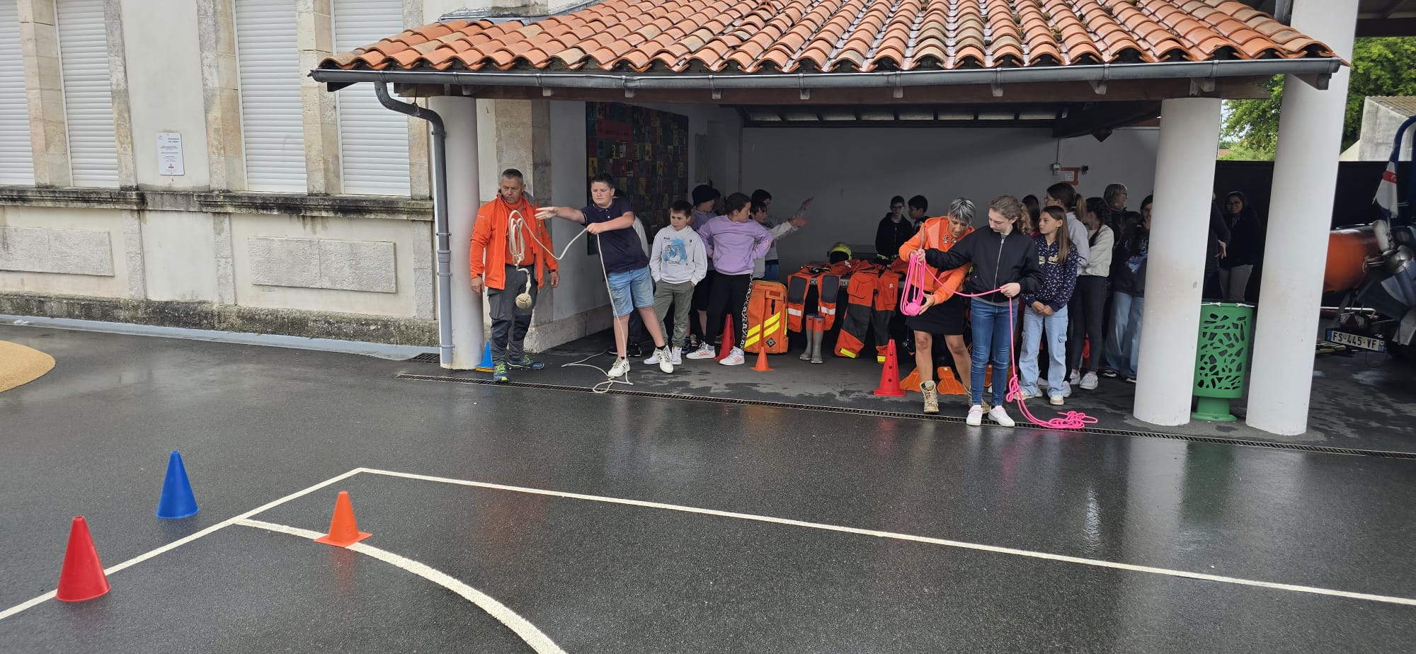 Demonstration du lancer de touline