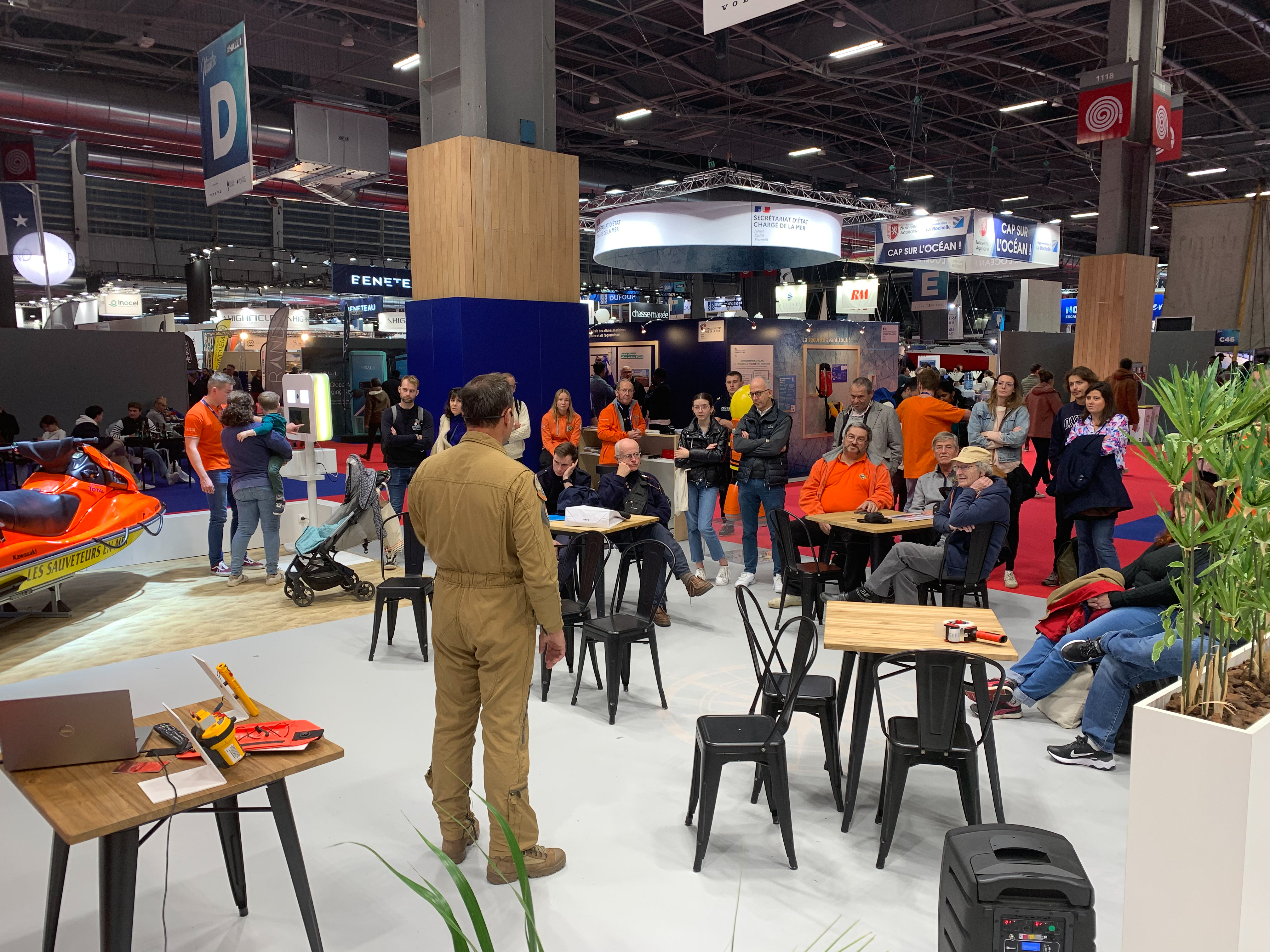 Conférence de la Flottille 24F (Marine nationale) au Nautic 2022 © Marianne Cossin